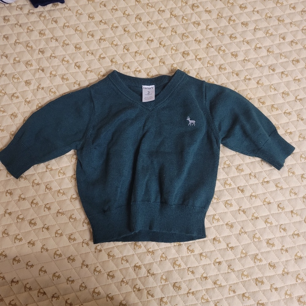Carter's V-neck Pullover Sweater 3M